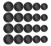 BESTOMZ 20 Bouchons en Caoutchouc Noirs Ronds pour Tirelire, Lot de 20 Pièces Réutilisables Faciles à Installer pour Boîte à Économies
