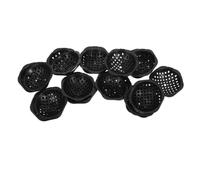 BESTOMZ 20 Pièces Tamis de Drainage Rond, Plastique Noir | Structure en Maille Ronde, Installation Facile, Filtration des Débris, pour Pots en Terre Cuite