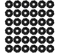 BESTOMZ 200 Pièces Bouton de Poignée à Vis Moleté en Plastique Noir M4x0.7mm, Écrou de Serrage Étoile Trou Traversant, Poignée Manuelle pour Atelier et Machines