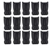 BESTOMZ 24 Pièces Clip de Sangle pour Paquet à Dos en Pom Noir, Fixation Robuste pour Randonnée et Alpinisme, Accessoire Essentiel pour Équipement de Montagne
