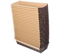BESTOMZ 26 Pièces Moule à Rectangulaire en Papier Ondulé Jetable | Format Bateau Renforcé, Surface Résistante aux Graisses, pour Pâte à Panettone et Cuisson au Four Domestique
