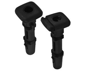 BESTOMZ 2pcs Insert de Guide pour Appuie-tête de Siège Auto en Plastique Noir, Verrouillage Réglable, Diamètre 12,7mm, Compatible et Arrière pour Conduite Confortable