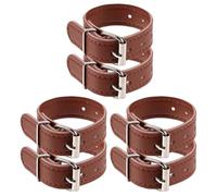 BESTOMZ 3 Paires de Sangles en Cuir Réglables Marron pour Panier de Vélo Accessoires de Vélo Robustes Sangle Épaisse de Porte-Bagages Adaptées Garçon et Filles Fixation Pratique et Solide