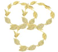 BESTOMZ 3 Pièces Bandeau Couronne de Feuilles Dorées en Tissu Confortable et Élégant, Accessoire de Mariée pour Fête, Halloween ou Cérémonie Design Unique et Chic