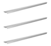 BESTOMZ 3 Pièces Barre de Séparation pour Bac Alimentaire en Acier | Angle Droit, Finition Brossée Argentée, Installation Facile, Usage Cuisine Professionnelle et Traiteur