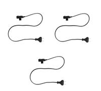 BESTOMZ 3 Pièces Câble de Recharge Noir pour Bouillotte Électrique, Compact et Facile à Transporter, Connecteur en Cuivre et Coque en Pp, pour Bureau et Étude