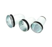 BESTOMZ 3 Pièces Kit D'extensions D'oreilles en Verre Lisse pour Débutants Bouchons et Tunnels, Accessoires de Piercing Corporel Créatifs pour Usage Quotidien et Fêtes