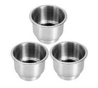BESTOMZ 3 Pièces Porte-gobelet de Yacht en Acier Inoxydable, Insert Stable | Solution Compacte, Installation Facile, Compatibilité, pour Intérieurs de Yacht et Usage à Bord