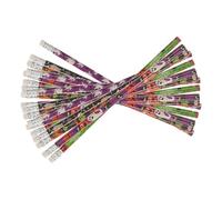 BESTOMZ 30 Pièces Crayons D'halloween Colorés avec Gommes en Bois de Tilleul, Sûrs et Adaptés pour Garçon et Filles Maison Bureau Plusieurs styles