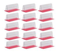 BESTOMZ 30 Pièces Mini Porte-panneau Pvc Auto-adhésif 7,5x4,1x3cm Support Étiquette Facile à Transporter pour Bureau et Magasin Améliore L'efficacité