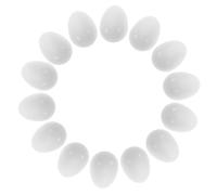 BESTOMZ 30 Œufs Factices Perroquet en Plastique Solide Blanc, Taille 15,6 X 21,4 Mm, Lot de 30 Pièces pour Incubation, Entraînement Nid et Gestion des Œufs, Accessoires pour Oiseaux