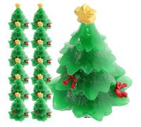 BESTOMZ 30pcs Décorations de Noël en Micropaysage Sapin de Noël Miniature en Résine Vert Accessoire Décoratif Créatif pour Décoration Intérieure et Jardin Plusieurs Styles