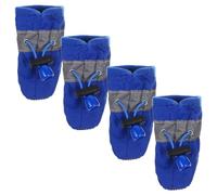 BESTOMZ 4 Pcs Bottes pour Chiens Imperméables en Néoprène Bleu, Faciles à Mettre et Retirer, Utilisation Toutes Saisons pour Chiens Petits et Moyens Taille XS