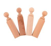 BESTOMZ 4 Pièces Colonne Décorative en Bois Brut 9,5cm | Surface Lisse Non Peinte, Style Moderne Classique, Usage Intérieur Maison, Entretien Facile, Beige