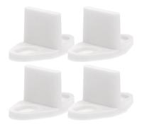 BESTOMZ 4 Pièces Guide de Plancher pour Porte Coulissante en Acier Carbone et Pom, Support Robuste Blanc, Maintien Anti-balancement pour Portes de Placard, Décor Maison