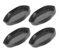 BESTOMZ 4 Pièces Soucoupe pour Pot de Fleurs en Plastique Noir | Plateau Pratique pour Plantes, Retient Eau et Terre, Facile à Ranger, Ne Se Déforme Pas