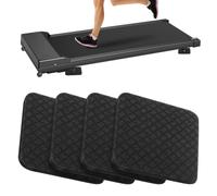 BESTOMZ 4 Pièces Tapis Antidérapant en Pu pour Tapis Roulant et Vélo D'exercice, Absorbe les Chocs, Protège les Sols, pour Salles de Sport et Gym à Domicile
