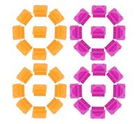 BESTOMZ 40 Pièces de Jeu de Société Maison de Remplacement Accessoire Jeu D'échecs pour Grand Hôtel Mini Maison Plastique Orange et Violet Complément de Plateau Pack 20 20