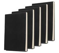 BESTOMZ 5 Pièces Bloc-notes Vierge Épais Noir, 100 Feuilles | Écriture Lisse, Format Portable, Usage Polyvalent, Carnet Léger, pour Messages, Listes, Planning et Bureau