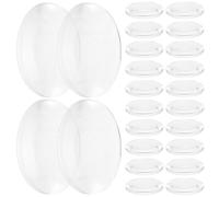 BESTOMZ 50pièces Lentilles Convexes Transparentes Double Face Lentilles Optiques Claires pour Enseignement Physique Expérimentation Scientifique