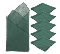 BESTOMZ 6 Pièces Serviettes en Tissu Coton Lavables 8x8 Pouces, Carrées | Aspect Lin, Finition Décorative Élégante, Usage Extérieur et Banquet, Maintien de Forme Après Lavage