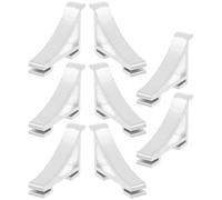 BESTOMZ 8 Pièces Crochet Étagère Frigo Bar en Aluminium, Support | Clip à Réfrigérateur Robuste, Pose Facile, Maintien Ferme de Clayette, Design Queue D’aronde Courbe