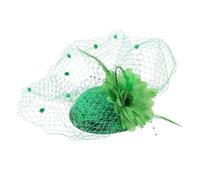 BESTOMZ Accessoire Cheveux Vert Vintage pour Saint-patrick, Pince Fascinateur en Soie et Maille Légère, Confortable pour Fêtes à Thème et Coiffure Femme