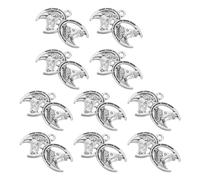 BESTOMZ Alliage Argenté Breloque Fer à Cheval 20 Pièces | Style Western Vintage Country, pour Bracelets et Porte-clés, Finition Résistante, Création de Bijoux
