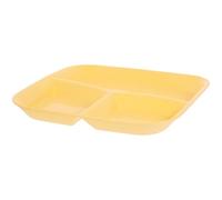 BESTOMZ Assiette Compartimentée pour Aliments Réutilisable, Plastique Beige | Plateau de Service Divisé, Usage Restaurants et Fêtes, Design Unique, Belle Apparence