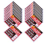 BESTOMZ Autocollants D'alerte Urgence Facilite de Secours Auto-adhésifs Lot de 20 pour Personnes et Animaux, pour Situation D'urgence Domestique