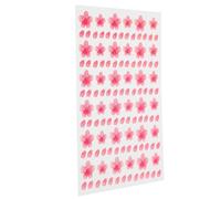 BESTOMZ Autocollants de Maquillage Visage Fleur de Cerisier Rose, Planche Créative 1 Pièce en Papier pour Décoration Faciale, Stickers Floraux Doux et Légers pour Occasions Spéciales