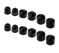 BESTOMZ Bague de Skateboard de Rechange 12 Pièces en PU Noir