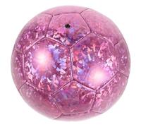 BESTOMZ Ballon de Football Brillant Taille 5 en PVC pour Entraînement | Surface Holographique à Grille Réfléchissante, Écriture Lisse, Lignes Marquées Préservées sans Bavure
