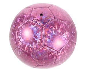 BESTOMZ Ballon de Football Brillant Taille 5 en PVC pour Entraînement | Surface Holographique à Grille Réfléchissante, Écriture Lisse, Lignes Marquées Préservées sans Bavure