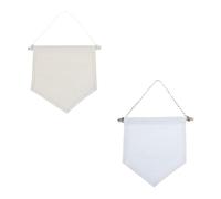 BESTOMZ Bannière Murale Lot de 2 Pièces en Coton Polyester et Bois pour Affichage de Pins et Broches, Décoration Murale Unique et Plain, Maison Lettrage