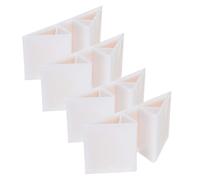 BESTOMZ Base de Clôture Plastique Robuste 4 Pièces pour Jardin et Garçon et Filles, Support Triangulaire Renforçant la Stabilité des Grillages Blancs