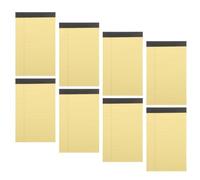 BESTOMZ Blocs-notes juridiques à lignes, 8 cahiers jaune, papier, 50 feuilles par carnet, bloc-notes portable à détacher pour planning quotidien, bureau et agenda scolaire