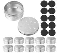 BESTOMZ Boîtes D'entraînement Olfactif pour Chiens 10 Pcs, Contenants en Aluminium 25x2 Mm avec Points Magnétiques Souples, Kit pour Dressage à L'odorat, Adapté Chiots et Chiens,