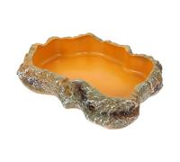 BESTOMZ Bol d'alimentation pour Reptiles M en Résine Solide, Gamelle Eau et Nourriture pour Tortue, Lézard et Amphibiens, Bassin à Nourriture du Terrarium, Accessoires pour Terrarium