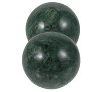 BESTOMZ Boules de Massage pour Exercice des Mains Lot de 2 en Jade Vert Portable et Décoratif, Accessoire -maison ou