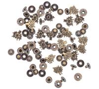 BESTOMZ Boutons-pression Boucle de Portefeuille pour Bricolage en Alliage de Zinc 20 Sets Rétro Motifs Classiques, Fermoir Solide pour Projets DIY