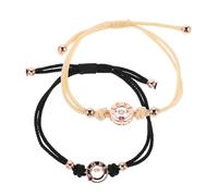 BESTOMZ Bracelets Tactiles pour Couples Vibration et Connexion Tactile, Bracelet Tissé en Alliage Réglable pour Relation à Distance, pour Engagements Romantiques