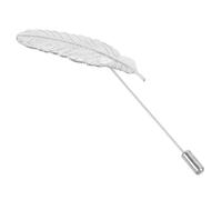 BESTOMZ Broche de Col Feuille en Alliage de Zinc Argenté, Accessoire Polyvalent Élégant pour Costume Homme, Qui Ne Perd Pas Son Éclat, pour Chemise de Cérémonie