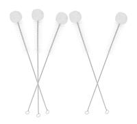 BESTOMZ Brosse Nylon 5 Pièces Embouts Souples Coton Anneau à Suspendre et Manche Inoxydable pour Nettoyage Biberons et Cylindres