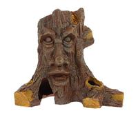 BESTOMZ Cachette pour Reptiles en Résine, Grotte-repaire Trou d'arbre pour Lézard et Serpent, Décoration de Terrarium Résistante aux Taches, Abri Sombre Naturel pour Enclos Reptiles,