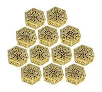 BESTOMZ Coffret Décoratif Hexagonal 12 Pièces en Plastique Or Boîte à Bonbons Élégante et Multifonction et Rangement D’objets Petits pour Mariage