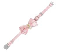 BESTOMZ Collier pour Chat Mignon Rose en Polyester avec Boucle de Sécurité Détachable et Pendentif Perle Amovible, Réglable pour Chiots et Petits Chiens Usage Quotidien