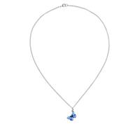 BESTOMZ Collier pour Femme Chaîne de Clavicule Bleu Pendentif Papillonnage en Acier Inoxydable, Simple et Élégant pour Usage Quotidien ou Soirée, Solide et Créatif