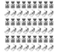 BESTOMZ Connecteurs de Lacets Lot de 100 Pièces en Acier Inoxydable Argenté, Clips Pratiques et Faciles à Utiliser pour Accessoires Sneakers et Chaussures