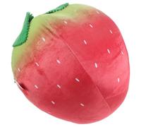 BESTOMZ Coussin Peluche Fraise Fruité Décoratif pour Chambre, Doux et | Rembourrage PP Coton, Housse Polyester Amovible, Forme Ludique, Soutien Léger, Entretien Facile